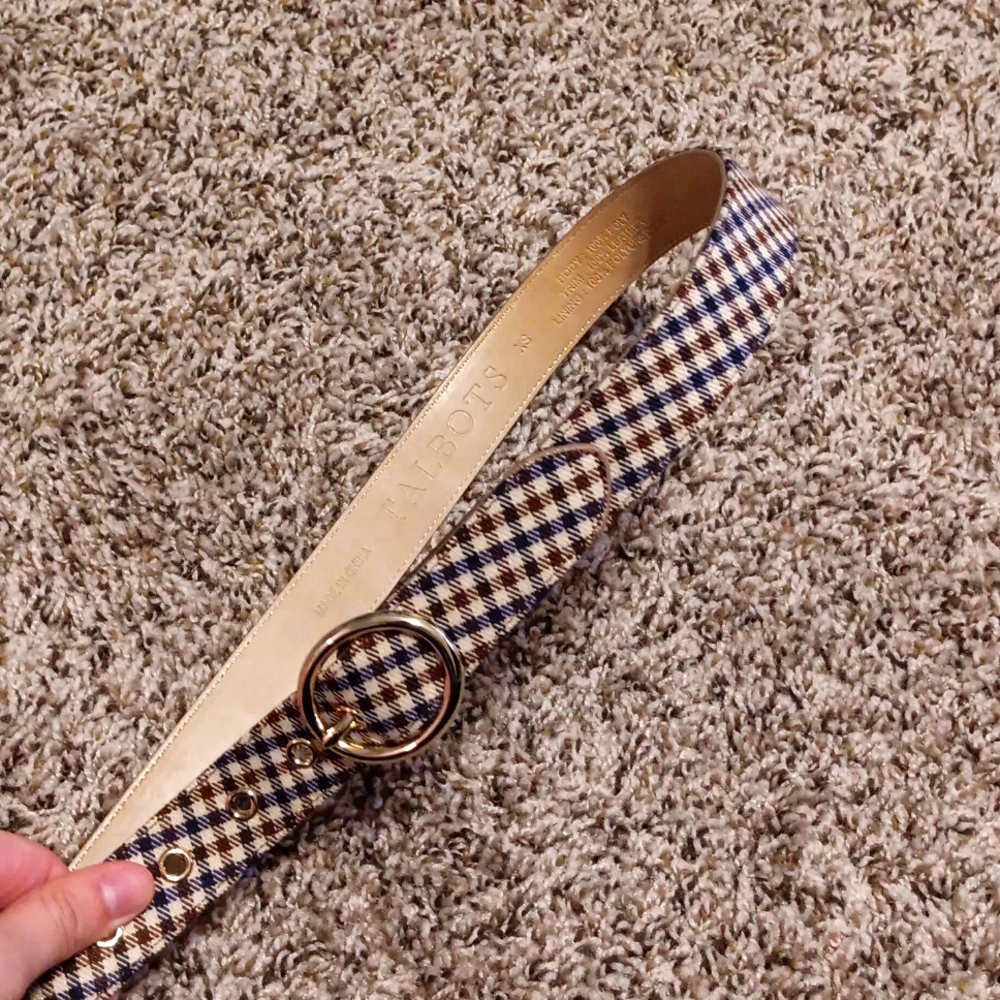 Talbots Extra Small Houndstooth Belt
